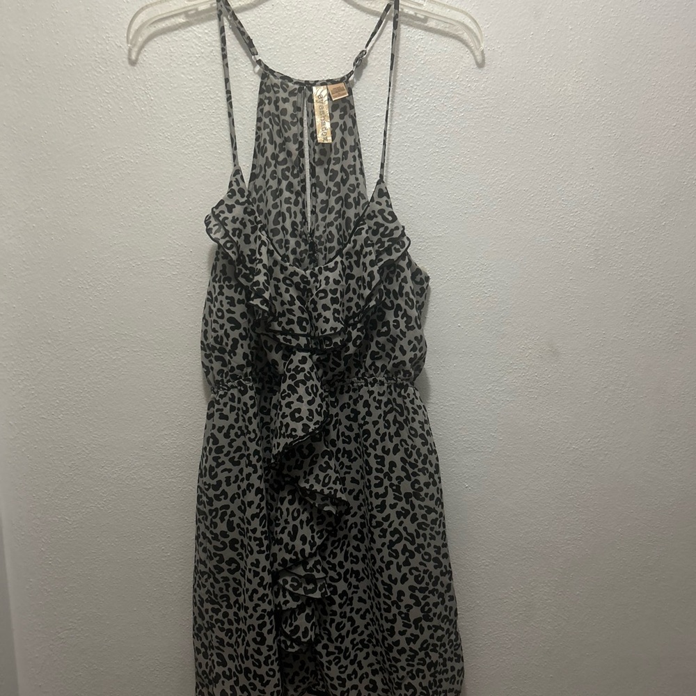 Leopard Print Ruffle Dress XL